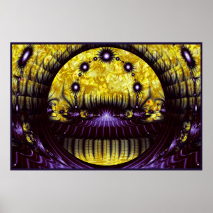  Purple Magic Kaleidoscope  Poster