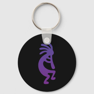 Purple Magic Kokopelli Key Ring