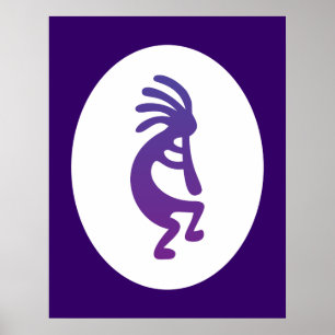 Purple Magic Kokopelli Poster