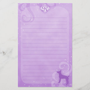 Purple Magic Rat Terrier Stationery