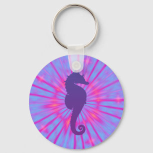 Purple Magic Sea Horse Key Ring