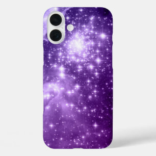 Purple Magic Stars iPhone 16 Plus Case