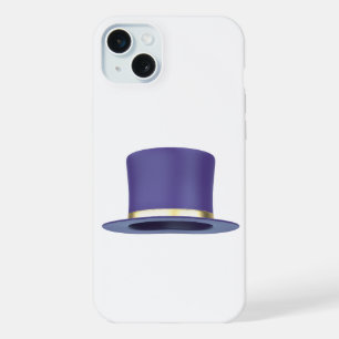 Purple magic top hat iPhone 15 plus case