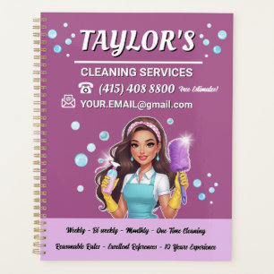 Purple Maid House Cleaning Services Planner