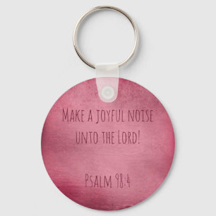 Purple Make a Joyful Noise Key Ring