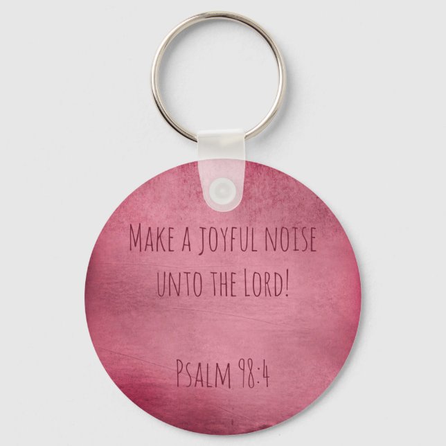 Purple Make a Joyful Noise Key Ring (Front)