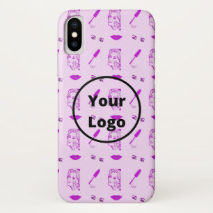 Purple makeup artist business pattern iPhone x case