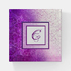 Purple Mandala and White Monogrammed  