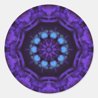 Purple Mandala Classic Round Sticker