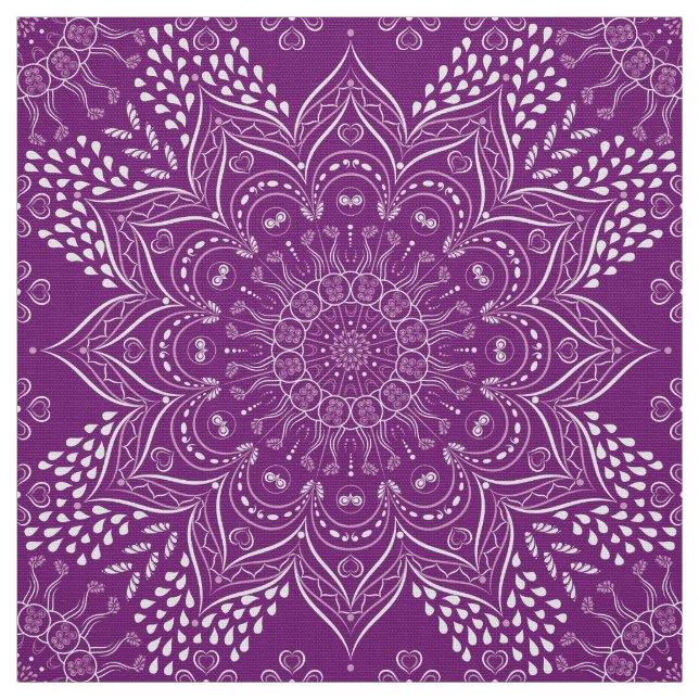 Purple Mandala Fabric (Swatch)
