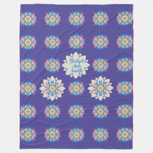 Purple Mandala Fleece 60 x 80 Blanket