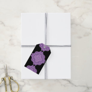 purple mandala gift tags