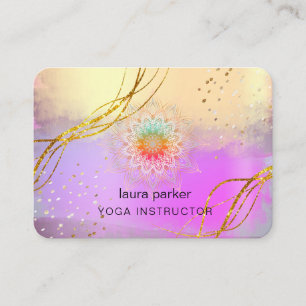 Purple Mandala Gold Meditation Holistic Yoga Business Card