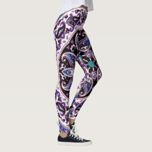 Purple Mandala Patterned Leggings