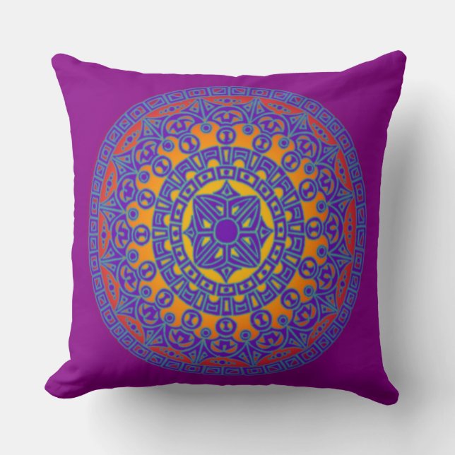 Purple Mandala Pillow (Front)