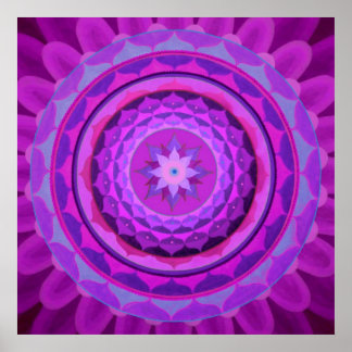 Purple Mandala Poster
