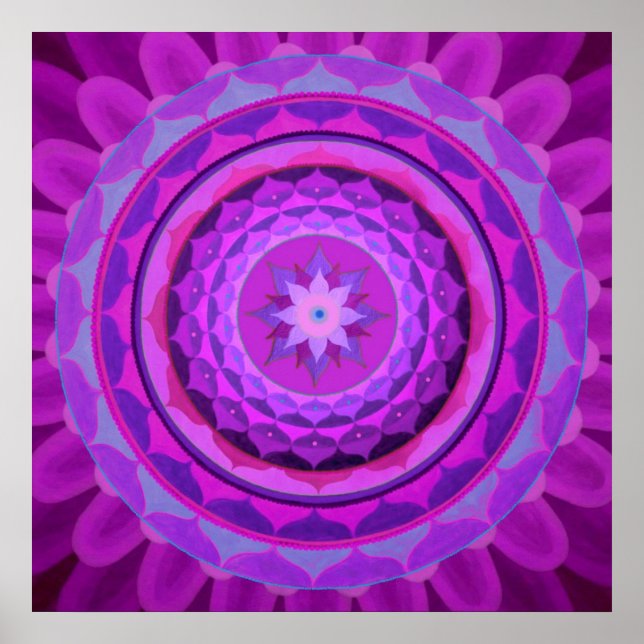 Purple Mandala Poster (Front)