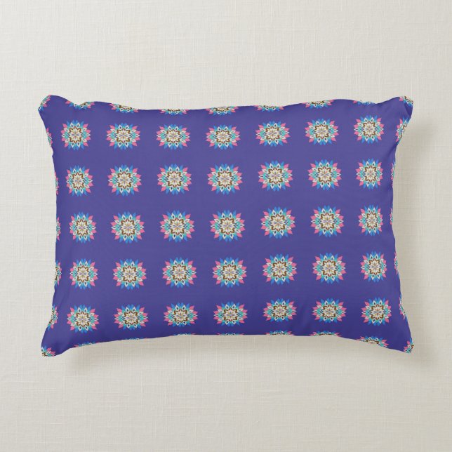 Purple Mandala Rectangle Pillow (Front)