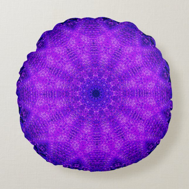 Purple Mandala Round Cushion (Front)