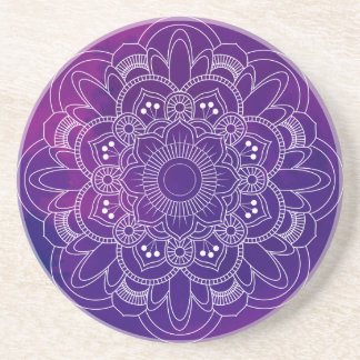 Purple Mandala Sandstone Coaster