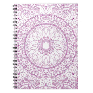 Purple Mandala Spiral Photo Notebook