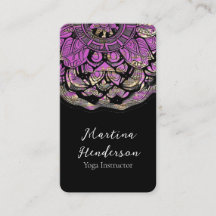 Purple Mandala Yoga Business Card
