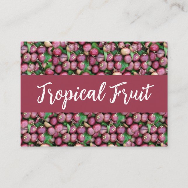 Purple Mangosteen Tropical Fruit Business Card (Front)