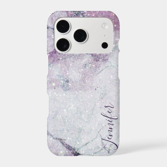 Purple Marble and Glitter Printed Texture (Back)