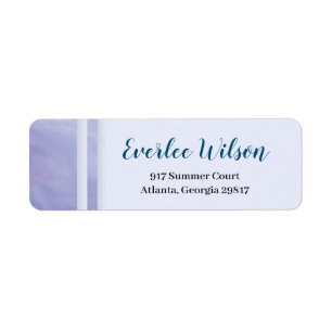 Purple Marble Border Return Address Label