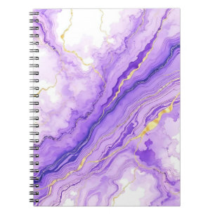 purple marble effect notebook