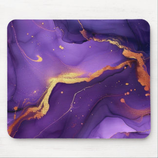 Purple Marble Galaxy Mouse Pad