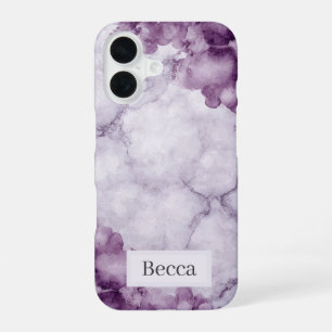 Purple Marble iPhone 16 Case