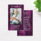 Purple Marble Memorial Photo Funeral Prayer Card