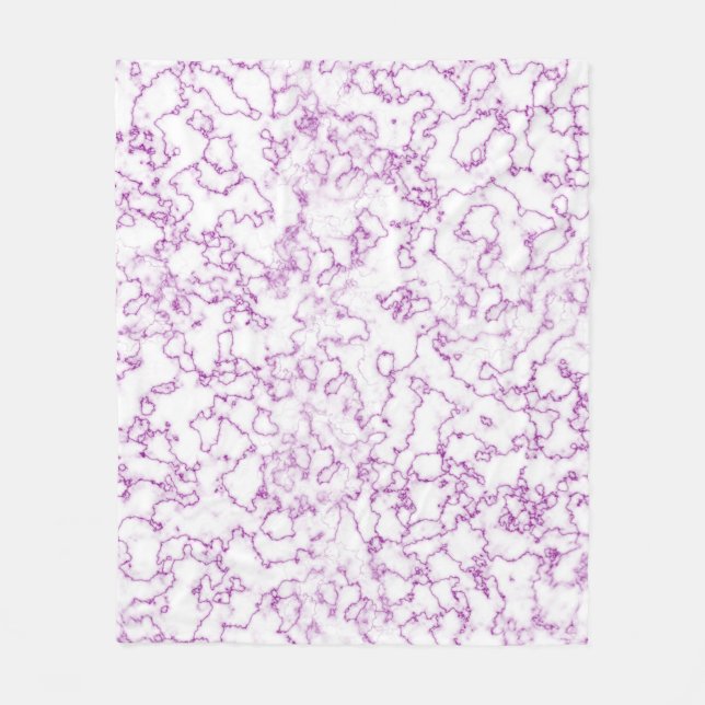 Purple marble pattern          fleece blanket (Front)