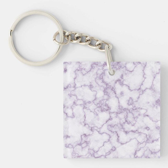 Purple Marble Pattern Key Ring (Front)