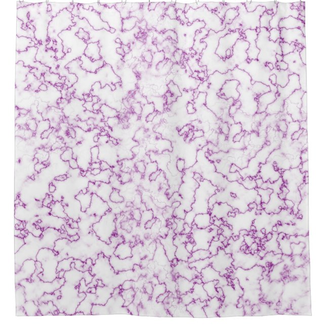 Purple marble pattern         shower curtain (Front)