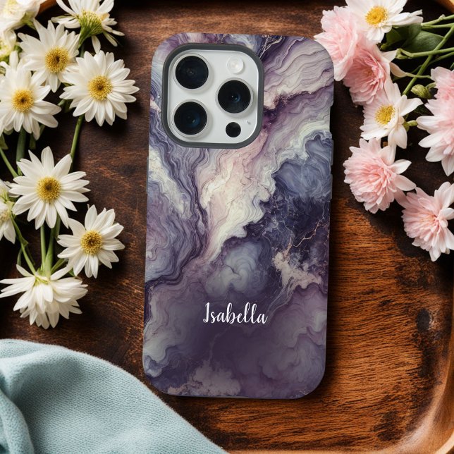 Purple Marble Personalised iPhone Case – Abstract  (Creator Uploaded)