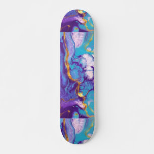 Purple Marble Skateboard