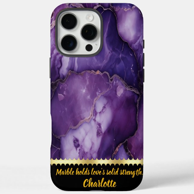 Purple marble with intricate veining Case-Mate iPhone case (Back)