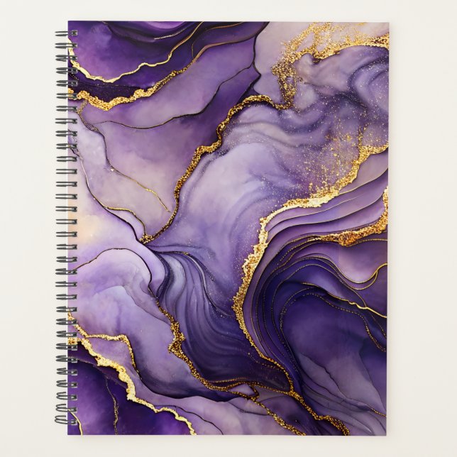 Purple Marbled Planner (Front)