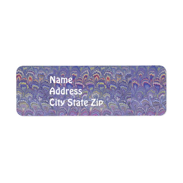 Purple Marbled Return Address Label (Front)