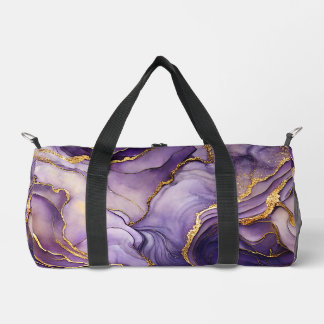 Purple Marbled Small Duffle Bag