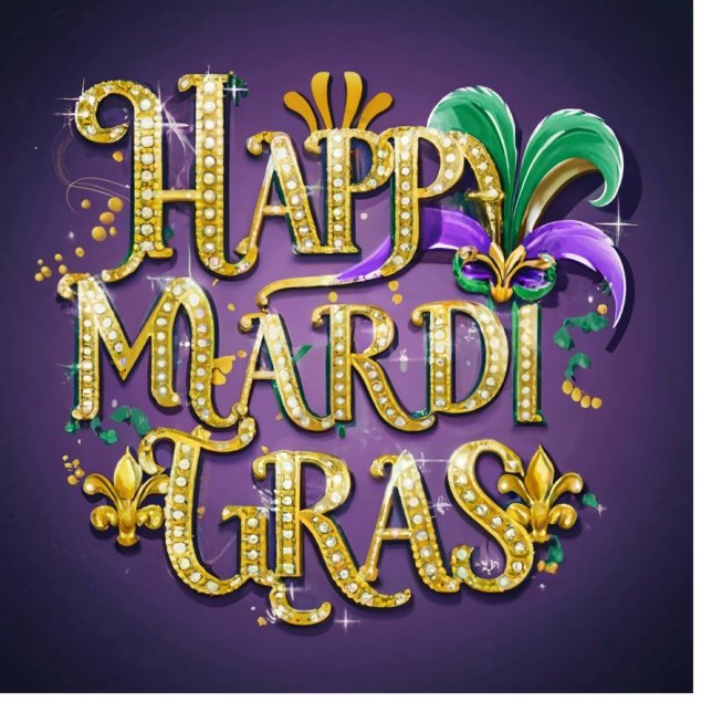 Purple Mardi Gras "Happy Mardi Gras" Paper Plate (Creator Uploaded)