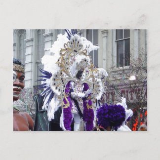 Purple Mardis Gras Zulu King Postcard