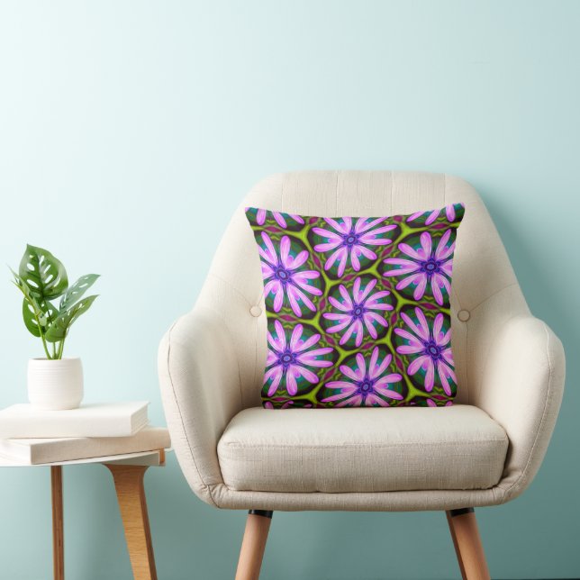 Purple Marguerite Patterns Cushion (Chair)
