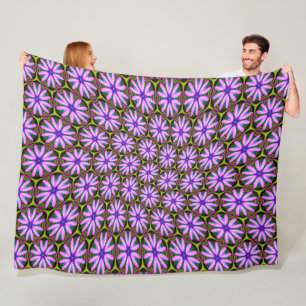 Purple Marguerite Patterns Fleece Blanket