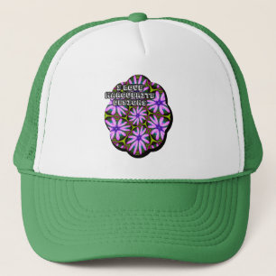 Purple Marguerite Patterns Trucker Hat
