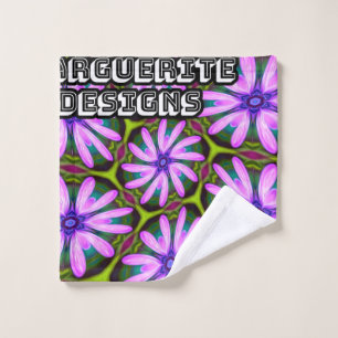 Purple Marguerite Patterns Wash Cloth