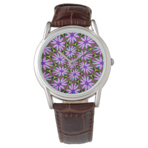 Purple Marguerite Patterns Watch