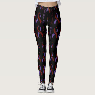 Purple/Maroon Hope Faith Strength Courage...Arachn Leggings